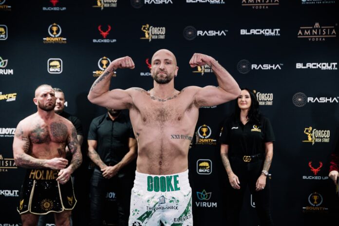 Conor Cooke during the BKFC Derby weigh-in