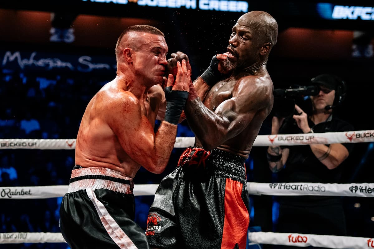 Joseph Creer lands an uppercut during his bout against Cody Vidal