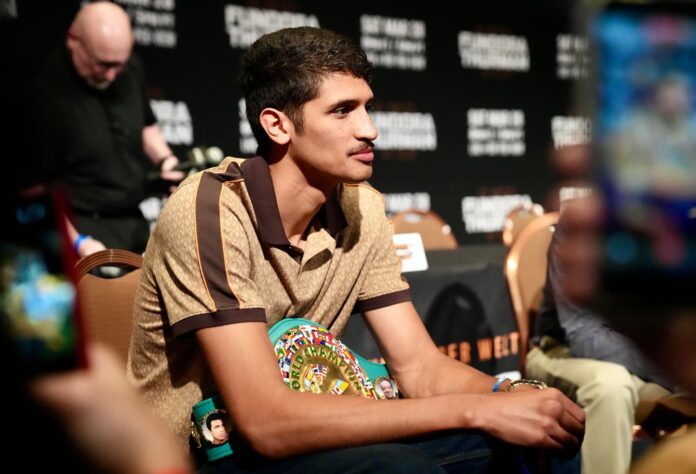 Sebastian Fundora during the press conference
