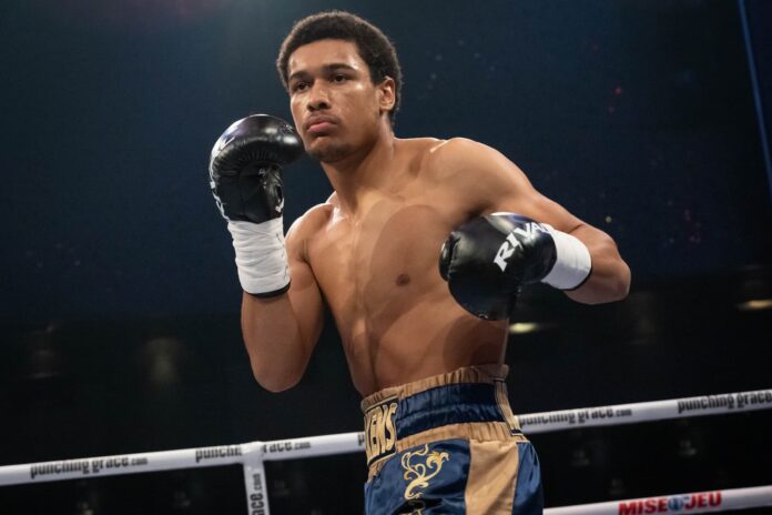 Wilkens Mathieu during his bout against Marcos Nicolas Karalitzky