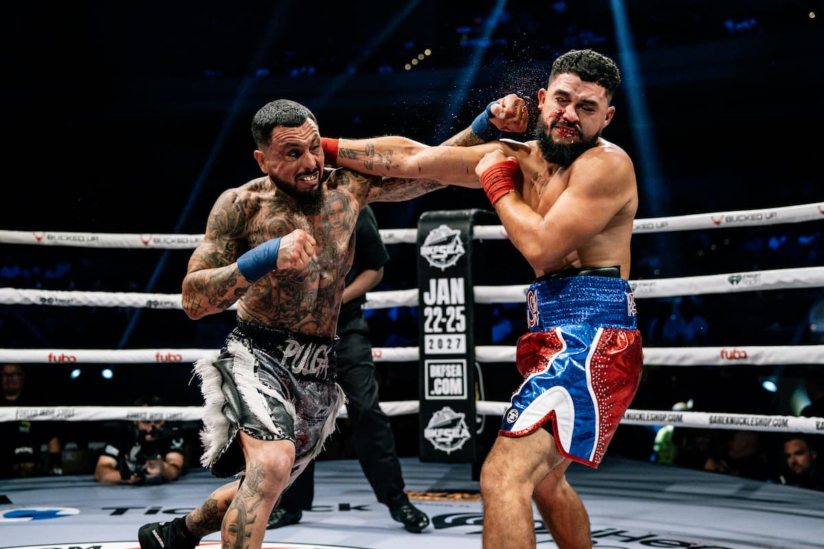 Adyam Devillafuerte lands a punch during his bout against Miguel Hinojosa