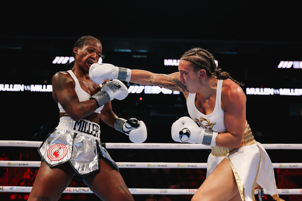 Brooke Mullen lands a punch during her bout against Bria Miller