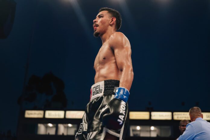 Diego Pacheco during his bout against Immanuel Aleem at Dignity Health Sports Park