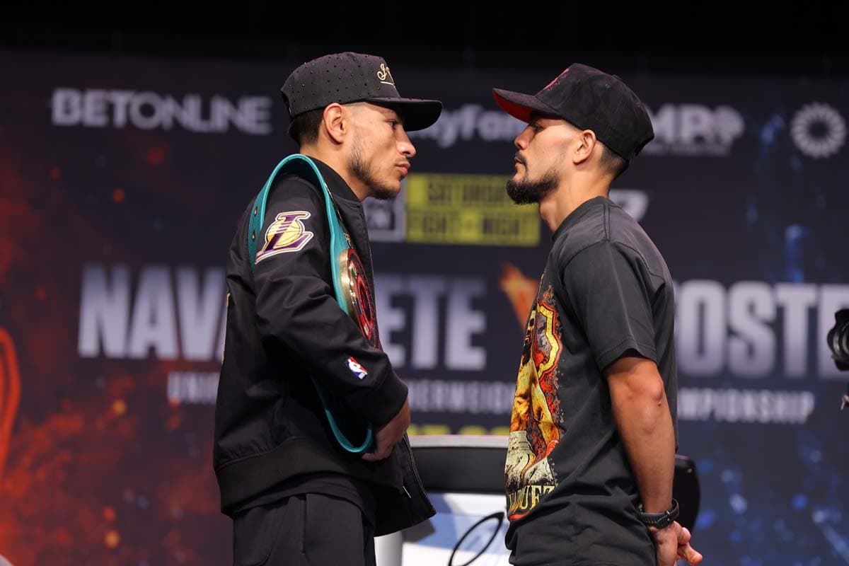 Albert Gonzalez and Edward Vazquez face off during a press conference