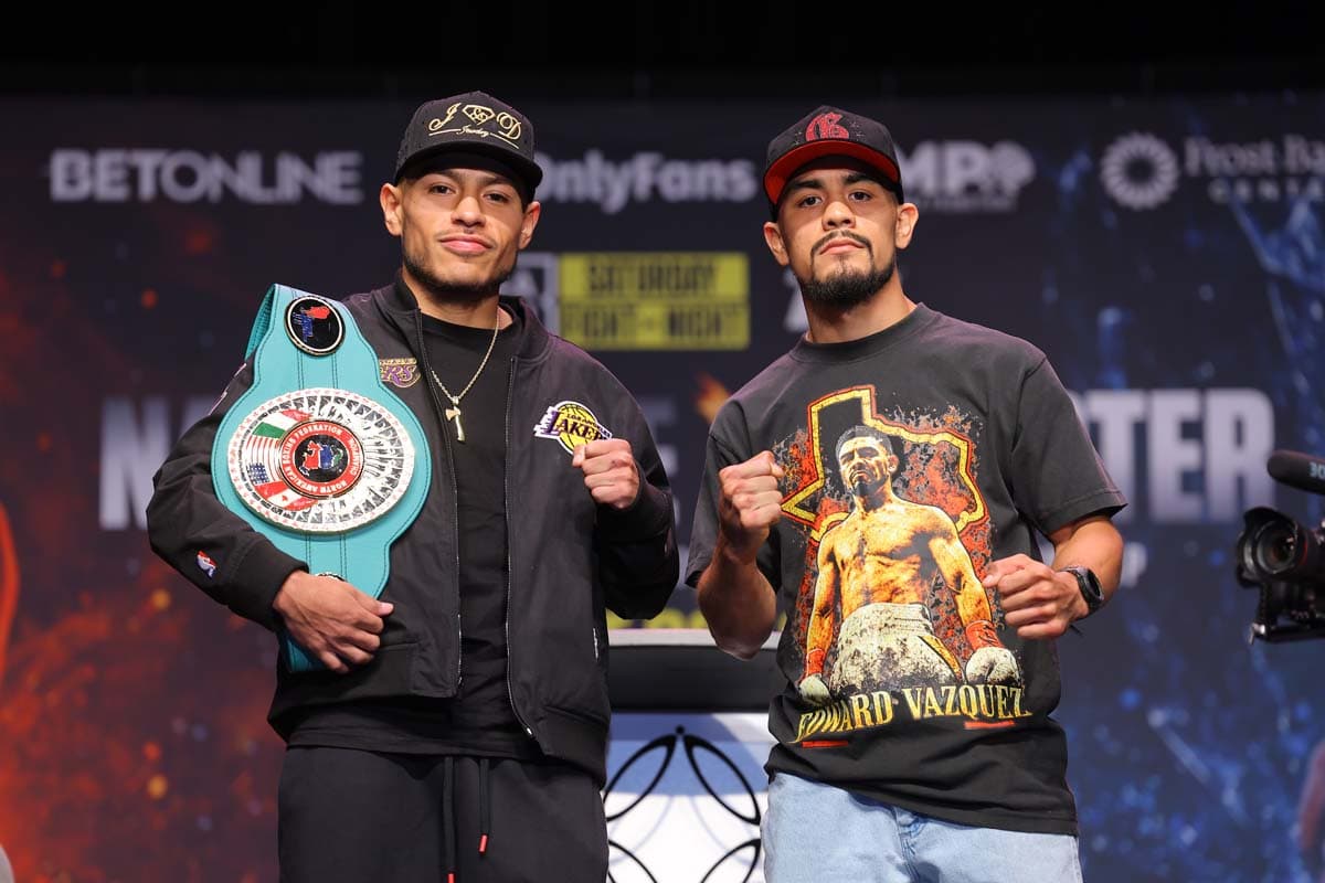 Albert Gonzalez and Edward Vazquez during a press conference