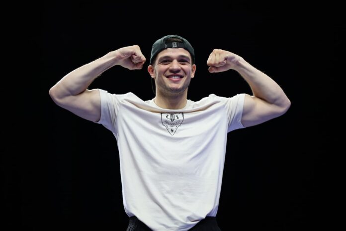 Bruno Surace during a public workout in Riyadh, Saudi Arabia