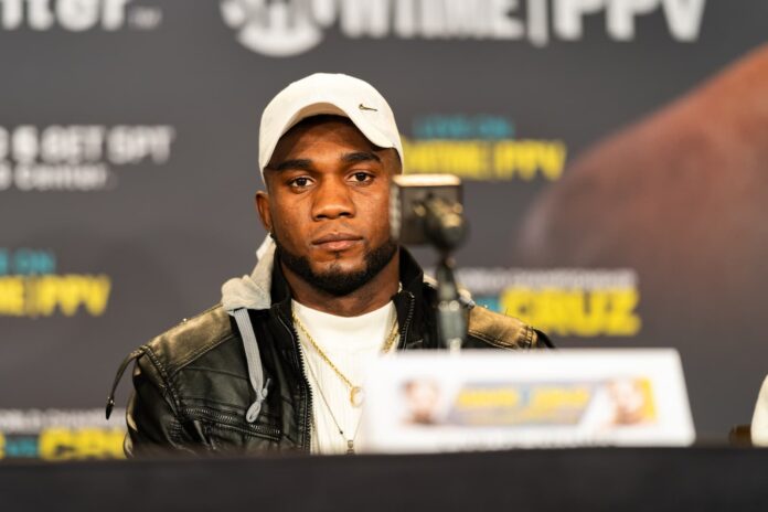 Carlos Adames during a press conference in Los Angeles