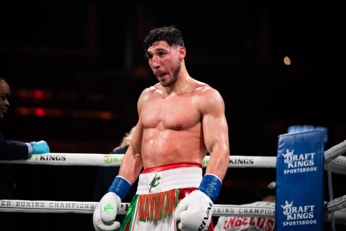Cristian Cangelosi during his bout against Jarrod Tennant
