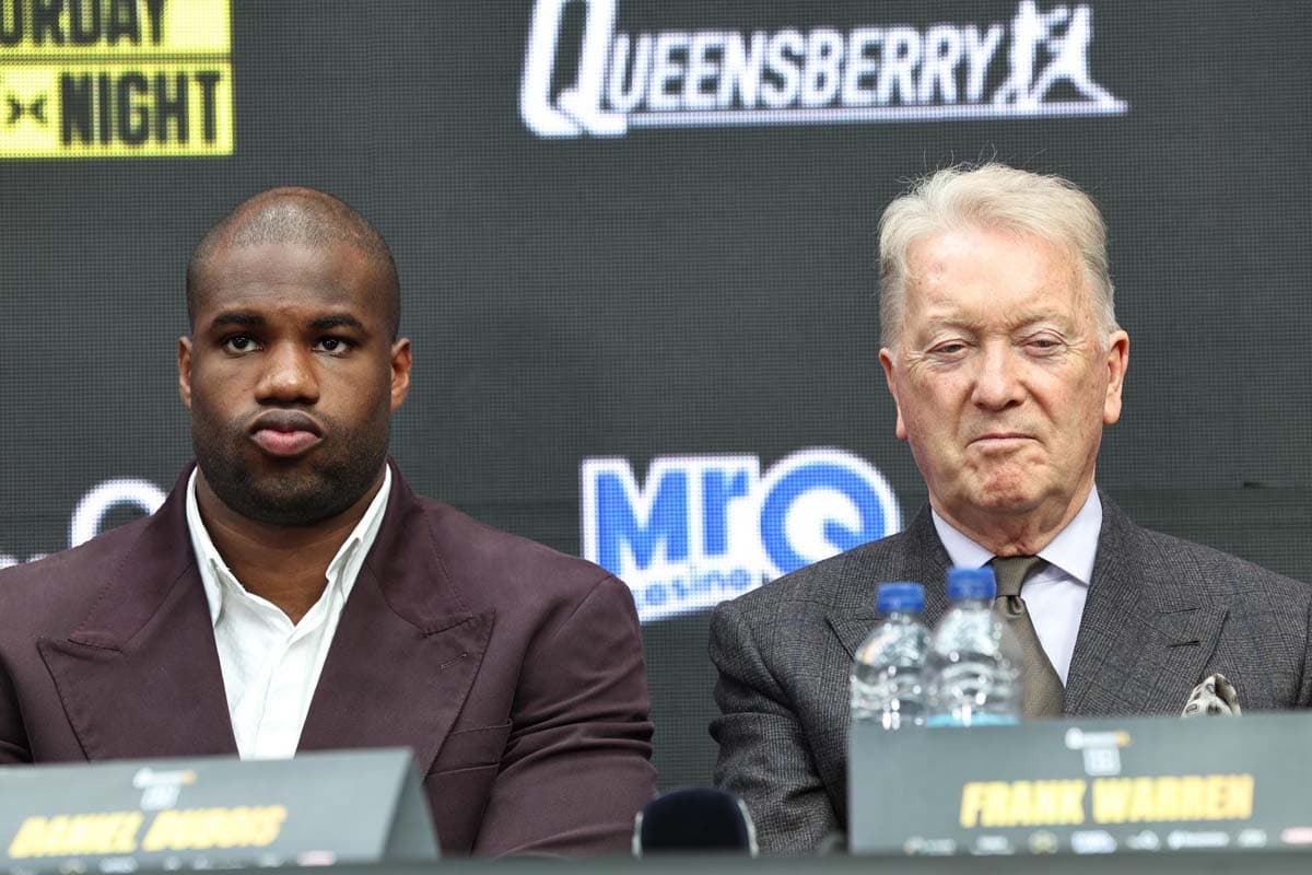 Daniel Dubois and Frank Warren during the press conference