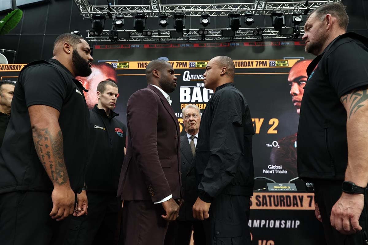 Daniel Dubois and Fabio Wardley face off during their press conference
