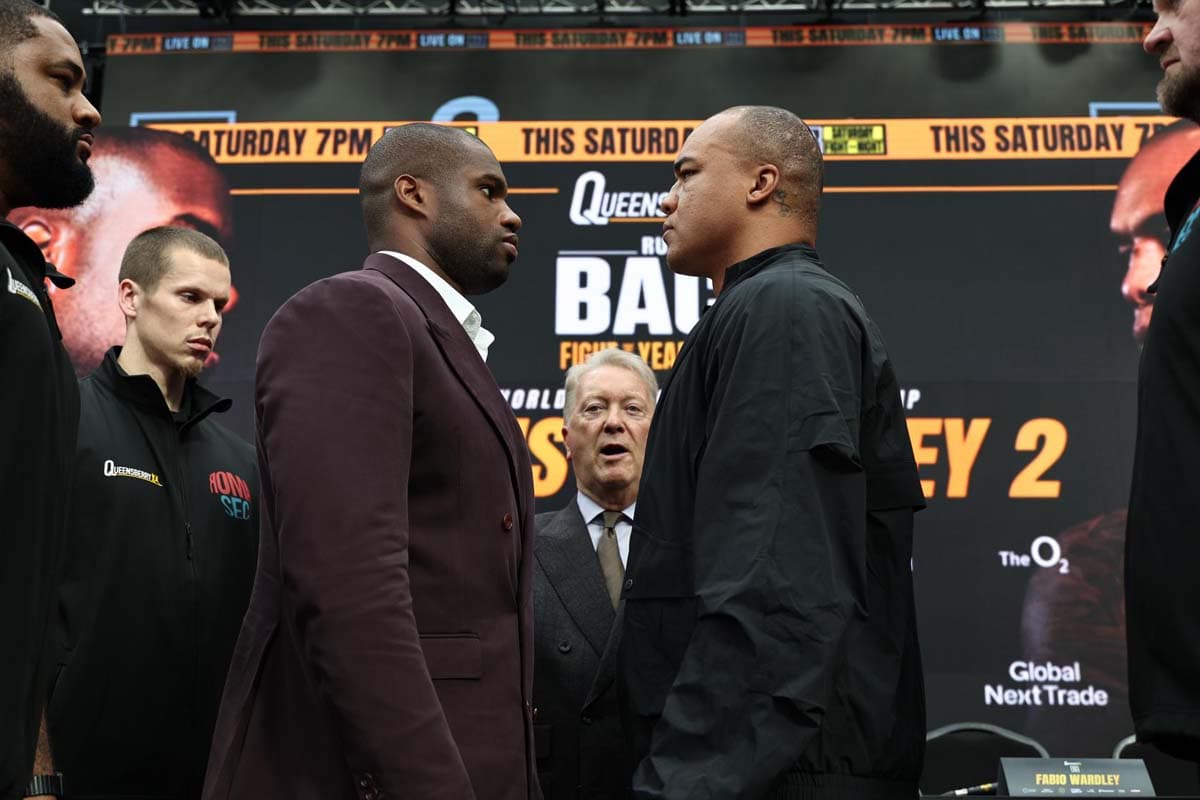 Daniel Dubois and Fabio Wardley face off during their press conference