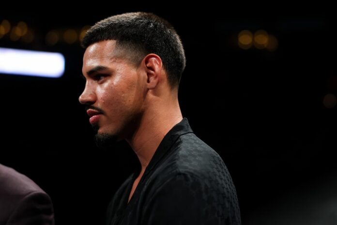 Diego Pacheco in the ring during the boxing event at Desert Diamond Arena