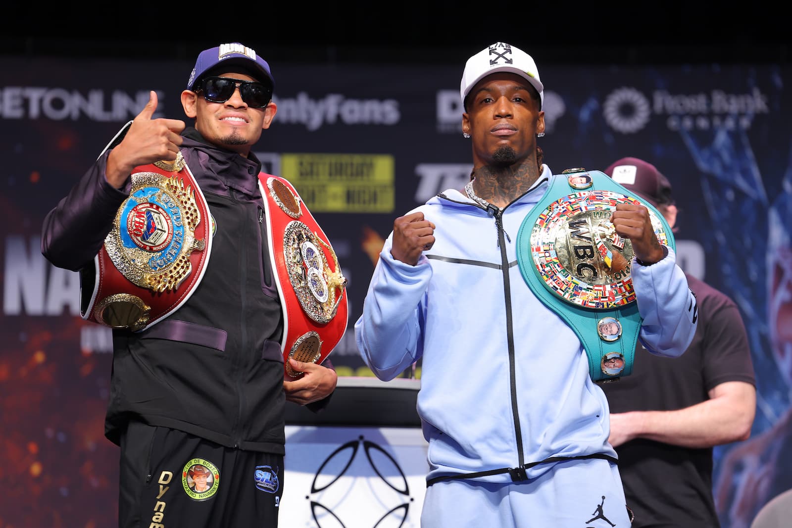 Photos: Navarrete and Foster at press conference ahead of title unification