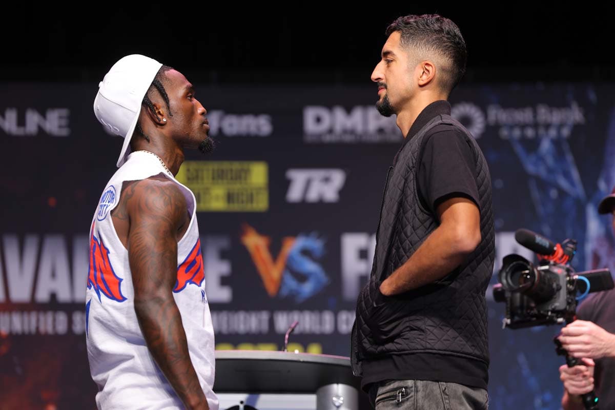 Frank Martin and Tarik Zaina face off during a press conference