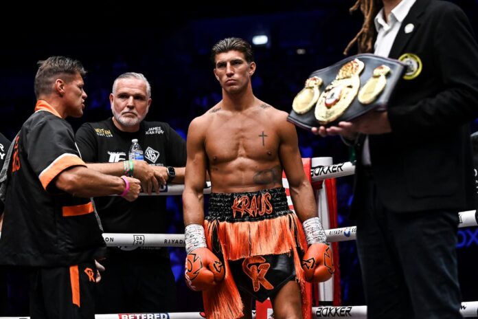 Gradus Kraus during his bout against Sean Hemphill at First Direct Bank Arena in Leeds