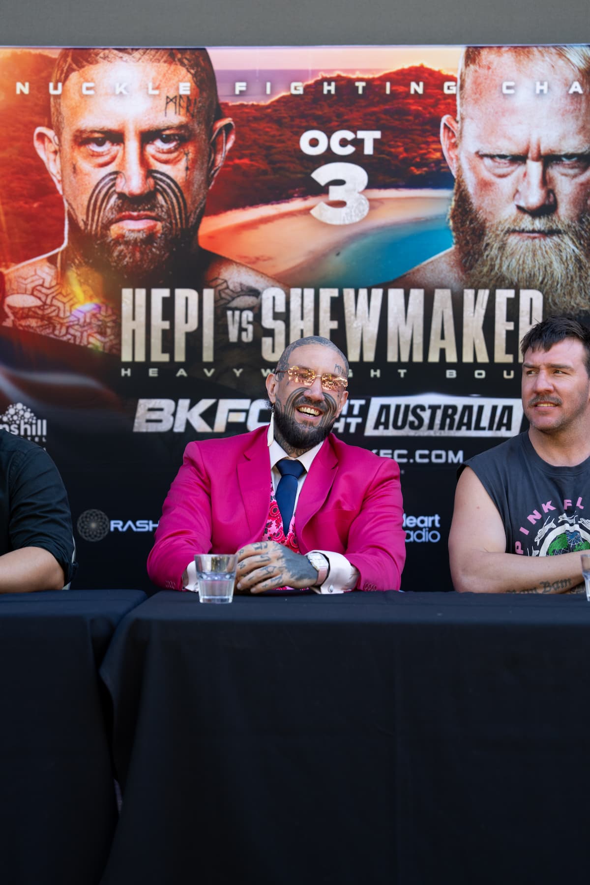 Haze Hepi during the press conference at Eatons Hill Hotel in Brisbane