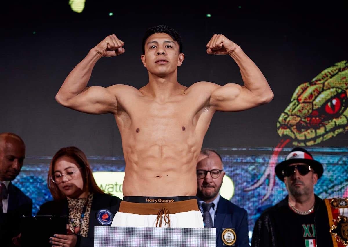 Jaime Munguia during the weigh-in