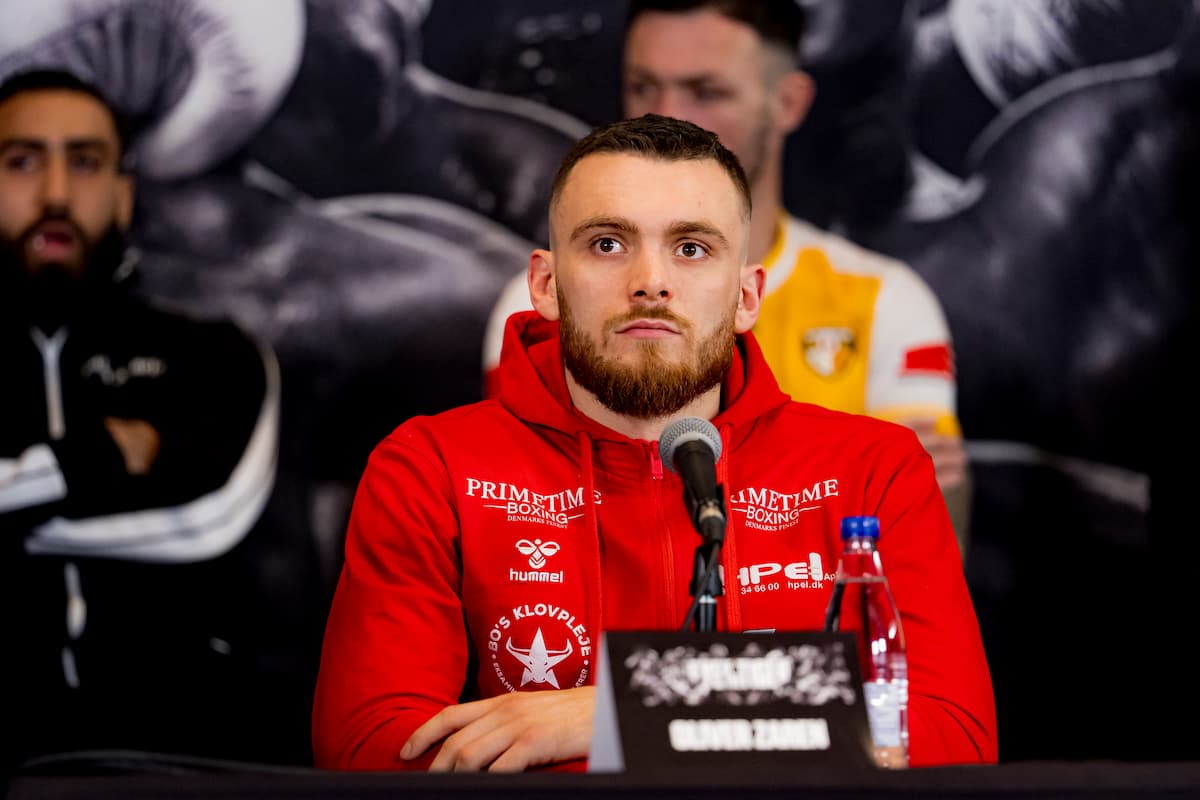 Oliver Zaren speaks during the press conference