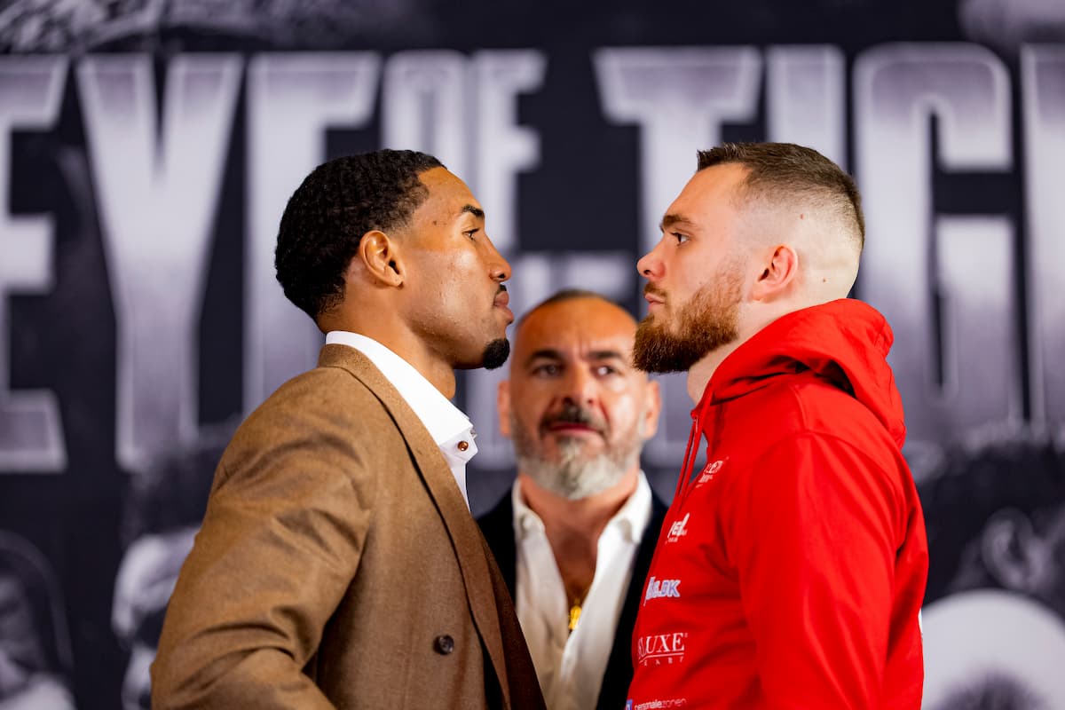 Osleys Iglesias and Oliver Zaren face off during the press conference