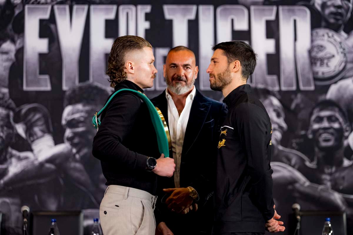 Thomas Chabot and Jose Antonio Sanchez face off during the press conference