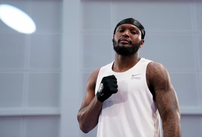 Viddal Riley during the media workout in London ahead of the Fatal Fury event